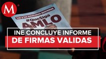 INE cierra informe para revocación con 3.4 millones de firmas válidas y casi 18 mil muertos