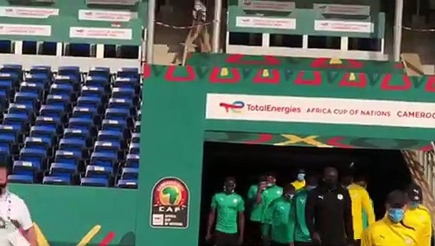 Can 2021 : L’équipe du Sénégal au stade ahmadou ahidjo