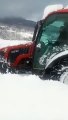 Yurttan kar manzaraları-traktör ile yol açma çalışmaları