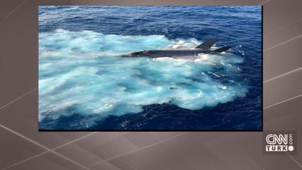 Denize düşen savaş uçağının görüntüleri ortaya çıktı