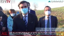 Les élus réunis sur le site du futur hôpital Tarbes Lourdes (14 janv 22) | La Télé des Pyrénées