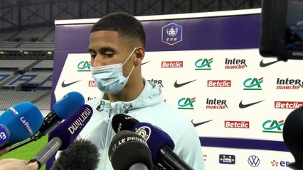 La réaction de William Saliba après la qualification aux tirs au but de l'OM