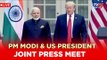 PM Modi and US President Donald Trump at Joint Press Meet in Hyderabad House| TV5 Kannada