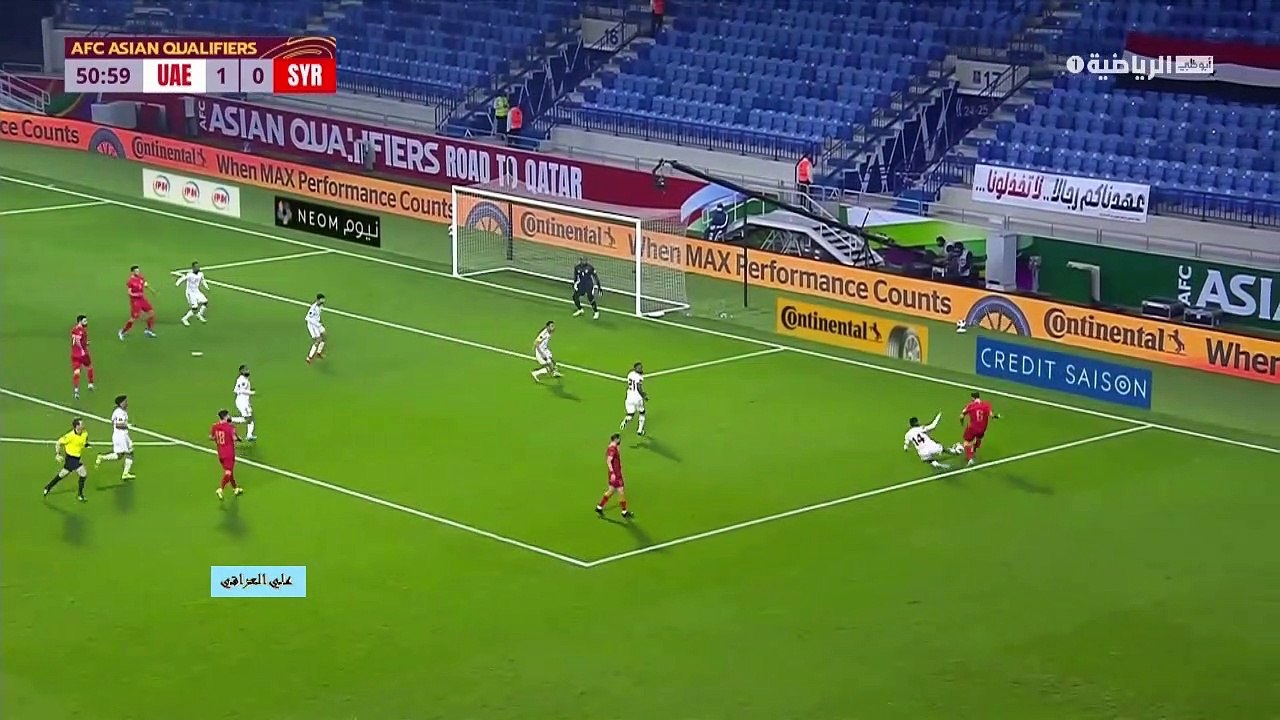 الشوط الثاني مباراة الامارات وسوريا تصفيات كأس...