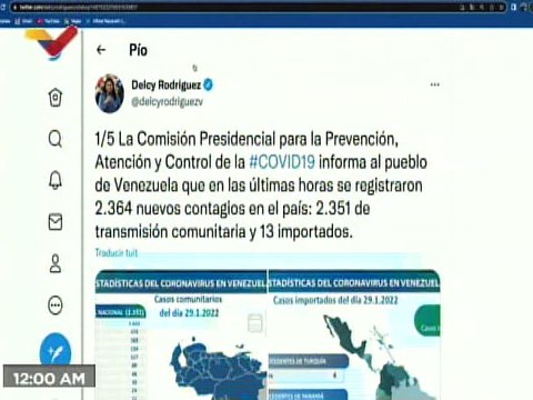 COVID-19 | Venezuela registró 2.364 nuevos contagios ,13 importados y 459.467 pacientes recuperados