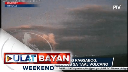 9 na mahihinang pagsabog, naitala ng PHIVOLCS sa Taal Volcano