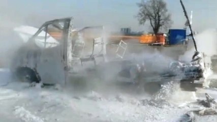 Pavia - Camper in fiamme sulla Provinciale verso Vidigulfo (30.01.22)