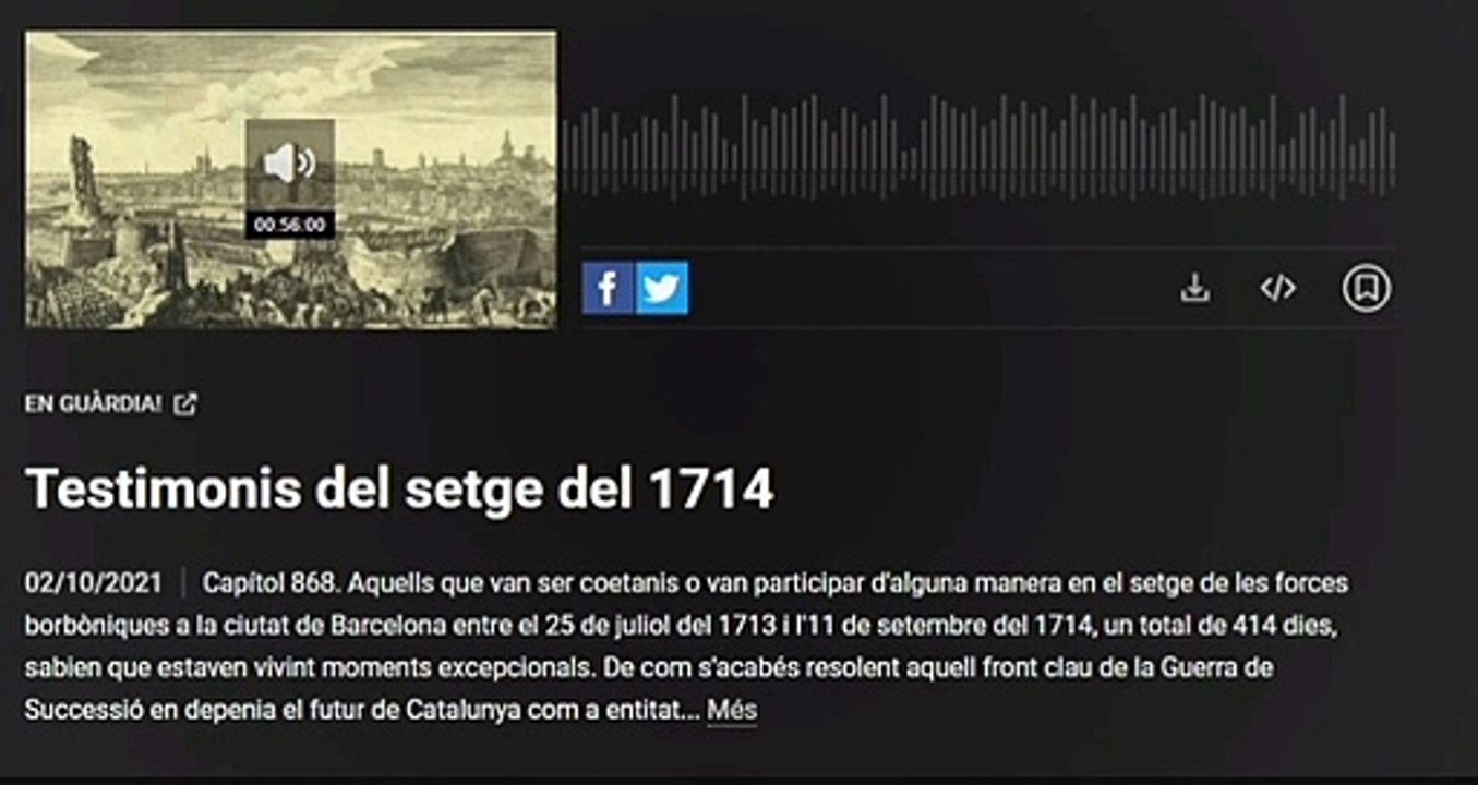 En guàrdia! 11/09/1714 @CatalunyaRadio #DIADA