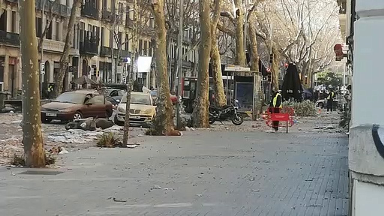 El centro de Barcelona, devastado por un rodaje...