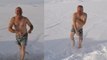 İzleyenleri donduran Yiğido... Çılgın Sivaslı, - 16 derecede soyunup kar banyosu yaptı!