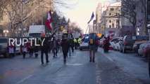 Canada: Thousands protest vaccine mandates in Ottawa as 'Freedom Convoy' arrives 30/1/2022