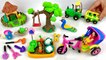DIY How to make polymer clay miniature house, Rickshaw, Farm, Tree Swing, Doll, Peacock and Tractor