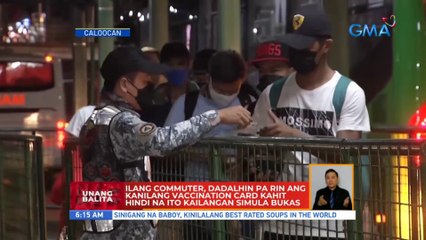 Ilang commuter, dadalhin pa rin ang kanilang vax card kahit hindi na ito kailangan simula bukas | UB