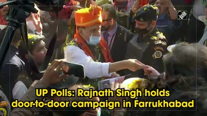 UP Polls: Rajnath Singh holds door-to-door campaign in Farrukhabad