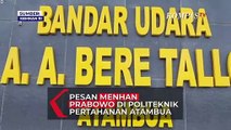 Pesan Menhan Prabowo di Politeknik Pertahanan Atambua
