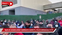 Farplas işçileri kendilerini fabrikaya kapattı, polis müdahale etti