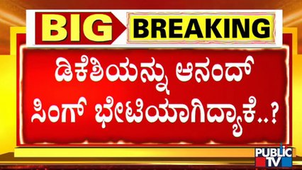 Anand Singh Meets KPCC President DK Shivakumar | Public TV