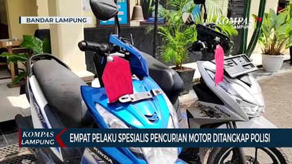 Empat Spesialis Pencurian Motor Ditangkap Polisi