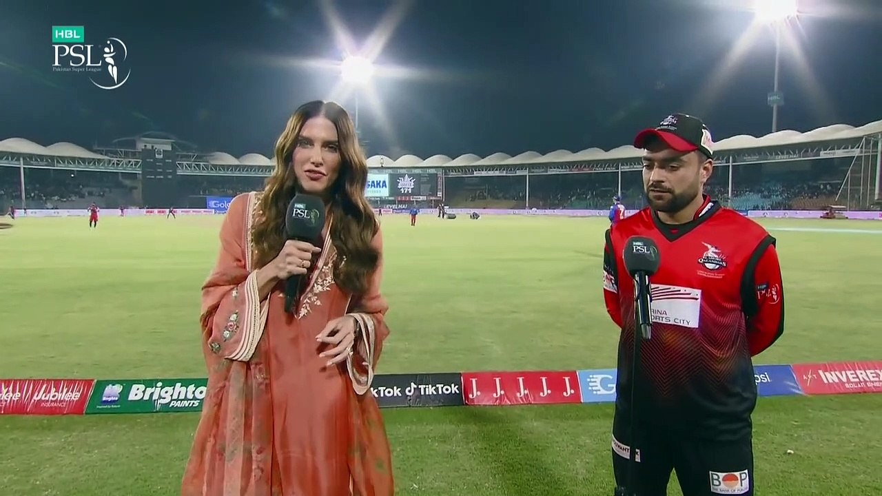 Rashid Khan Cobra Celebration Interview Lahore vs Karachi HBL PSL 7