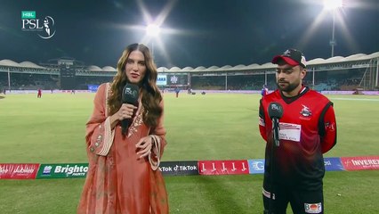 Rashid Khan Cobra Celebration Interview Lahore vs Karachi HBL PSL 7