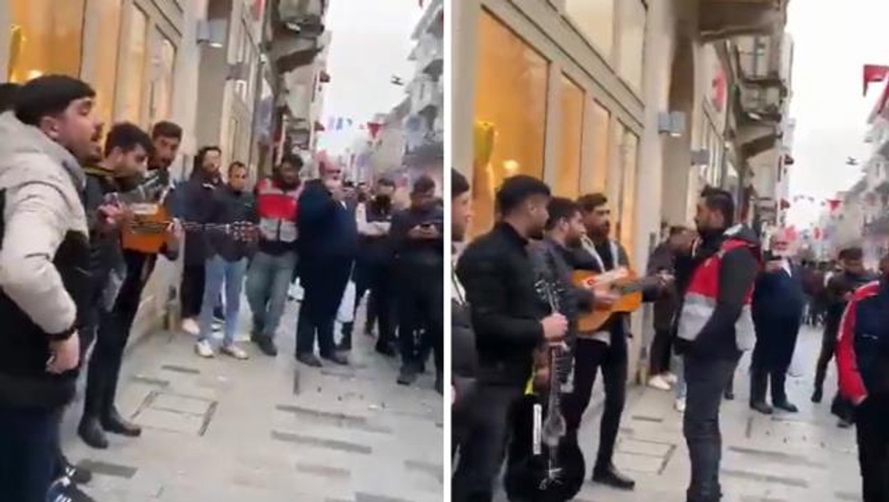 İstiklal Caddesi'nde Kürtçe şarkı söyleyen gençler polis tarafından engellendi mi?