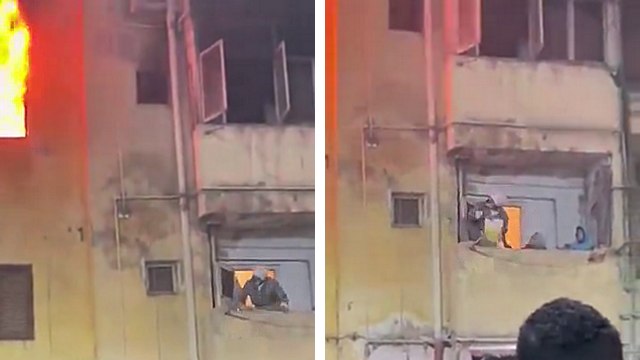 Utiliser un seau d'eau pour éteindre un appartement en feu