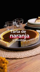Tarta de naranja y chocolate