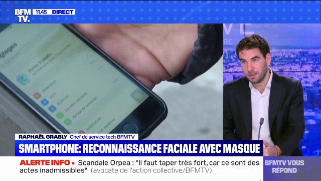 Reconnaissance faciale: déverrouiller son portable avec le masque, est-ce moins fiable ? BFMTV répond à vos questions