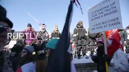 Protesters take over downtown Ottawa with no planned end