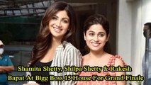 Shamita Shetty, Shilpa Shetty & Rakesh Bapat At Bigg Boss 15 House For Grand Finale