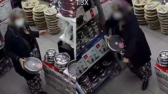Pes dedirten hırsızlık: Tencereyi şalvarına gizleyerek çaldı