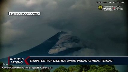 Erupsi Merapi Disertai Awan Panas Kembali Terjadi