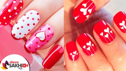 Nail art design 2022 ❤️ | Valentine's Nail Art | Easy Valentine's Day Nail Design  | DIY