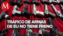 SRE: sin freno desde 2020, tráfico de armas provenientes de EU