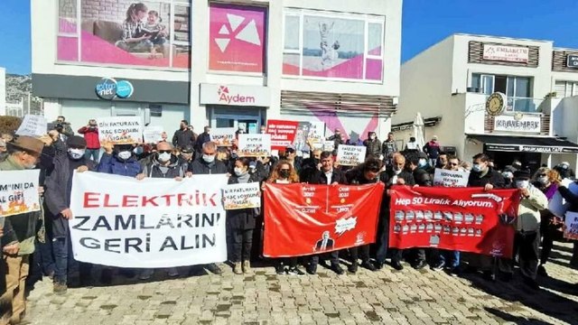 Bodrum’da elektrik zammına tepki eylemi