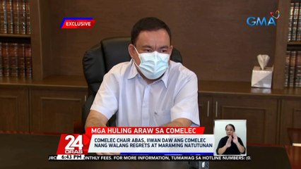 Mensahe ni Abas sa mga Commissioner, daanin sa maayos na usapan ang mga problema | 24 Oras