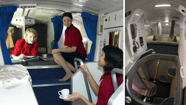 Voici à quoi ressemblent les chambres secrètes des hôtesses de l'air dans les avions pour les vols long courrier