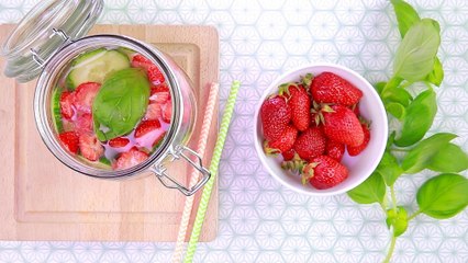 Eau concombre, fraises et basilic : une boisson rafraîchissante et facile à faire