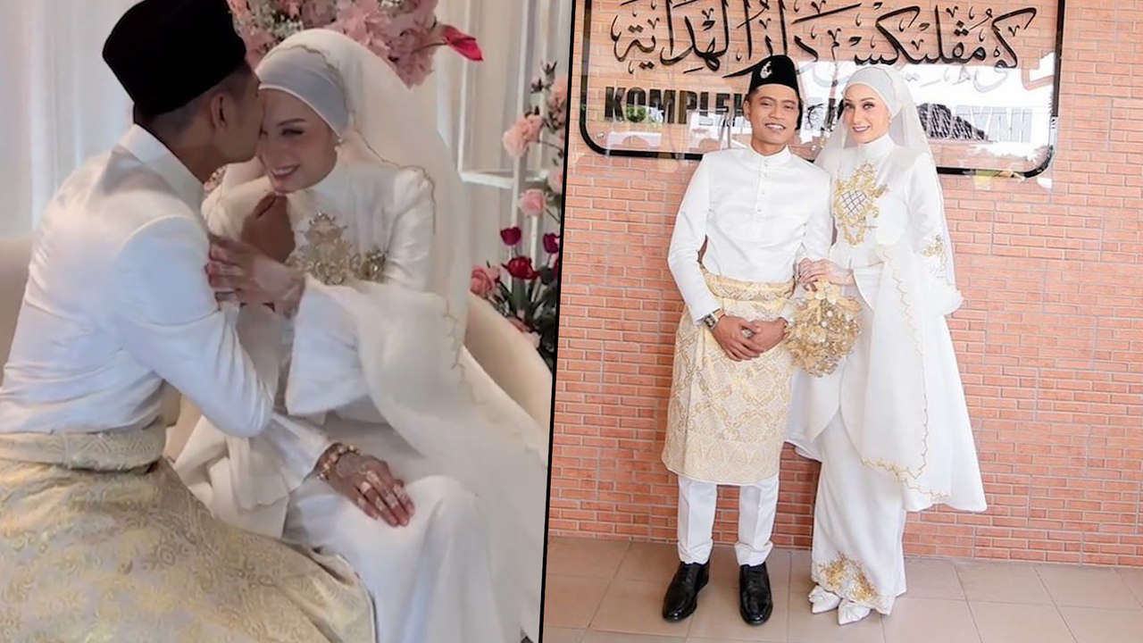 Usop dah kahwin! Kasihan kena tamparan manja gara-gara gelojoh cium dahi isteri depan orang