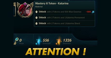 League of Legends : attendez un peu si vous voulez faire passer un champion maîtrise 6 ou 7