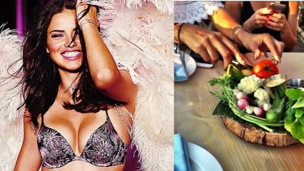 La journée culinaire d'Adriana Lima en photos