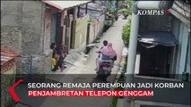 Aksi Jambret Telepon Genggam di Siang Bolong Terekam CCTV!