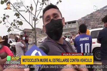 VES: motociclista muere tras estrellarse con auto, familiares reclamaron demora en atención