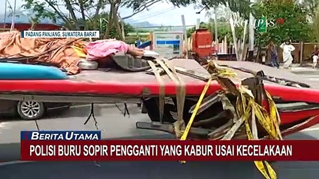 Polisi Buru Supir Penyebab Bus Terbelah Dua di Padang Panjang