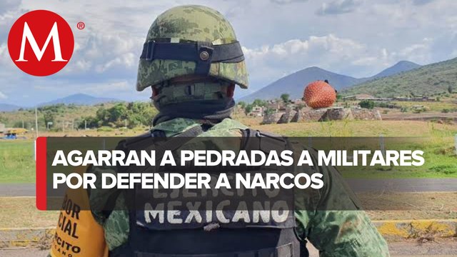 Integrantes de grupos delictivos agreden a militares en Tepalcatepec