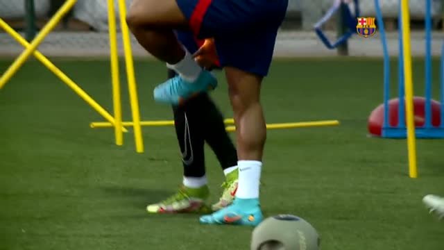 Primer entrenamiento de Adama Traoré con el Barça