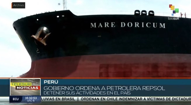 teleSUR Noticias 17:30 31-01: Gobierno peruano responzabiliza a REPSOL por derrame petrolero