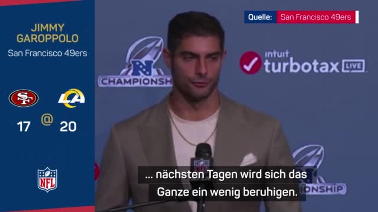 Garoppolo: 'Emotionen in Kabine sind heftig'