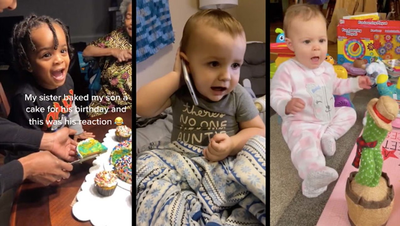 Reacting To Birthday His Cake & Talking Like Mom & Dancing Cactus Shock