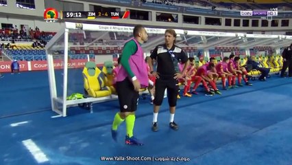 الشوط الثاني مباراة تونس و زيمبابوي 4-2 كاس افريقيا 2017